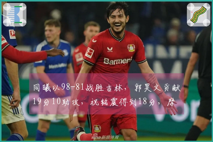 同曦以98-81战胜吉林，郭昊文贡献19分10助攻，祝铭震得到18分，摩尔为球队贡献21分